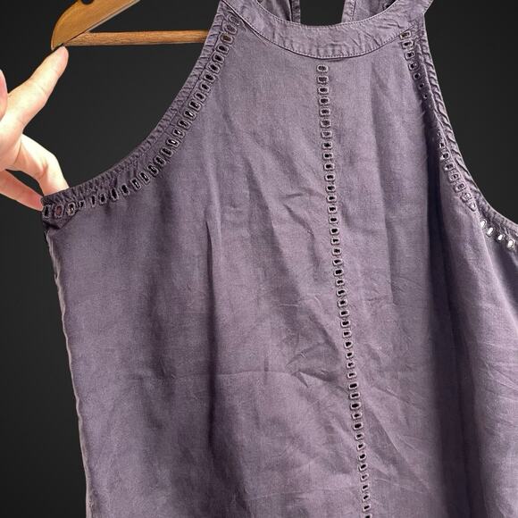 Cloth & Stone Tank Top XS Lyocell Lace Eyelet Trim - Picture 3 of 7